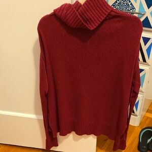 Anthropologie Women's Burgundy Sweater size Small